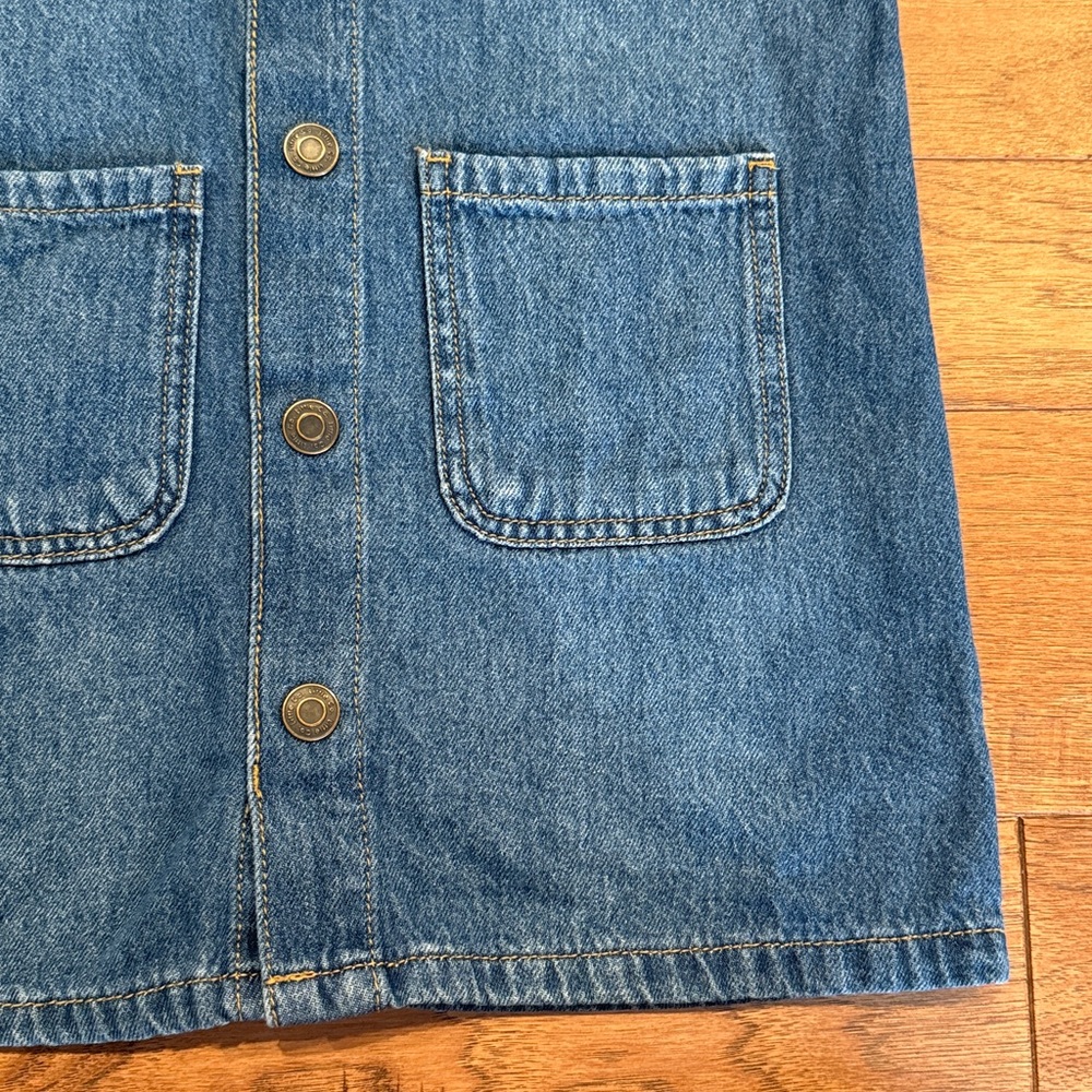 Little Co. By Lauren Conrad Denim Blue Jean Jumper Dress - Size 7 - Picture 5 of 16